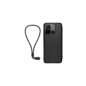   Made for Xiaomi füzet tok nyaklánccal Xiaomi Redmi 12C készülékhez fekete