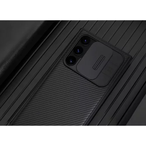 Nillkin CamShield PRO mágneses merev tok Samsung Galaxy S22 Ultra készülékhez fekete