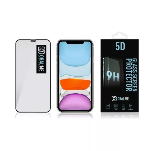 OBAL:ME 5D kijelzővédő Apple iPhone 11/XR készülékhez fekete