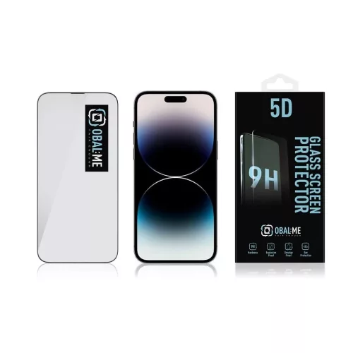 OBAL:ME 5D üveg kijelzővédő Apple iPhone 14 Pro Max készülékhez fekete