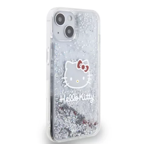 Hello Kitty Liquid Glitter Electroplating Head Logo tok iPhone 13 készülékhez átlátszó