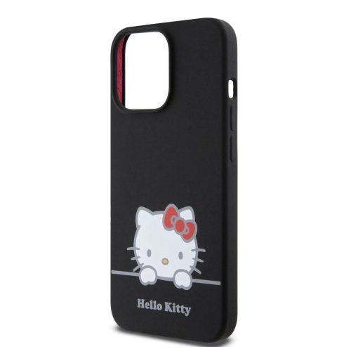 Hello Kitty Liquid Silicone Daydreaming Logo tok iPhone 13 Pro készülékhez fekete