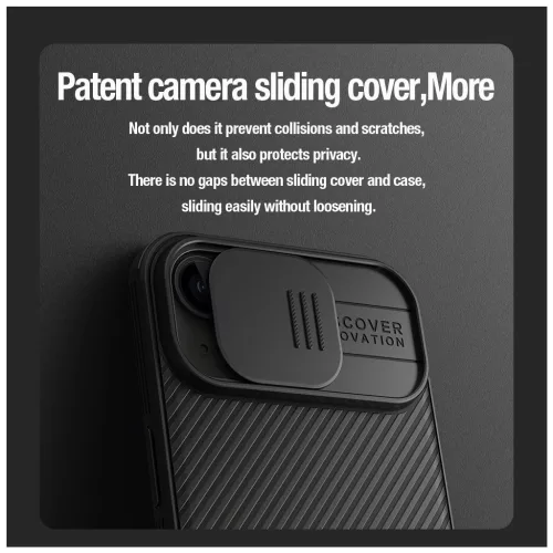 Nillkin CamShield PRO mágneses kemény tok az Apple iPhone 15 készülékhez fekete