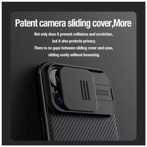 Nillkin CamShield PRO mágneses kemény tok Apple iPhone 15 Pro Max készülékhez fekete