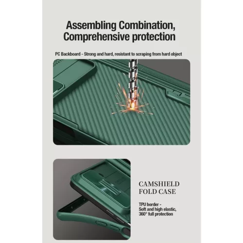 Nillkin CamShield FOLD Slot+Stand kemény tok Samsung Galaxy Z Fold 5 készülékhez fekete