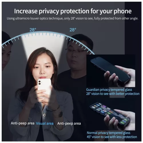 Nillkin üvegfólia 0.33mm Guardian 2.5D Apple iPhone 13/13 Pro/14/16e/17e készülékhez fekete