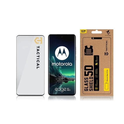 Tactical Glass Shield 5D for Motorola Edge 40 Neo készülékhez fekete