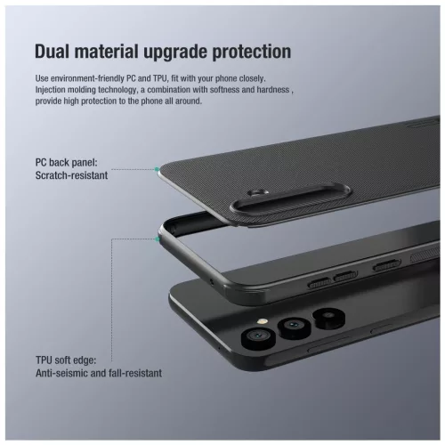 Nillkin Super Frosted PRO hátsótok Samsung Galaxy S23 FE készülékhez fekete
