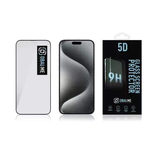 OBAL:ME 5D kijelzővédő az Apple iPhone 15 Pro Max készülékhez fekete
