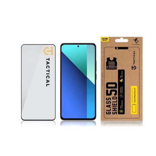 Tactical Glass Shield 5D Xiaomi Redmi Note 13 4G/5G/14S készülékhez fekete