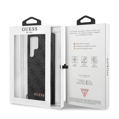 Guess 4G Charm tok Samsung Galaxy S24 Ultra készülékhez szürke