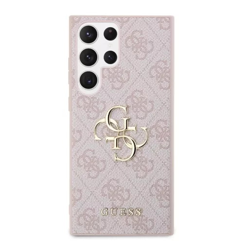 Guess PU 4G Metal Logo tok Samsung Galaxy S24 Ultra készülékhez rózsaszín