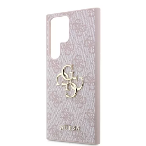 Guess PU 4G Metal Logo tok Samsung Galaxy S24 Ultra készülékhez rózsaszín