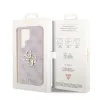Guess PU 4G Metal Logo tok Samsung Galaxy S24 Ultra készülékhez rózsaszín