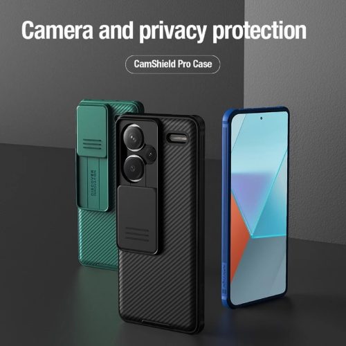 Nillkin CamShield PRO kemény tok Xiaomi Redmi Note 13 Pro+ 5G készülékhez fekete
