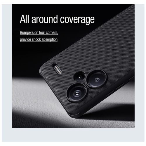 Nillkin Super Frosted PRO mágneses hátoldali tok Xiaomi Redmi Note 13 Pro+ 5G készülékhez fekete