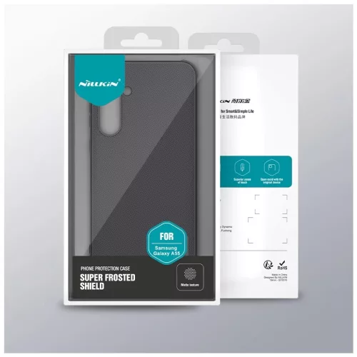 Nillkin Super Frosted PRO hátoldali tok Samsung Galaxy A55 5G készülékhez mély zöld