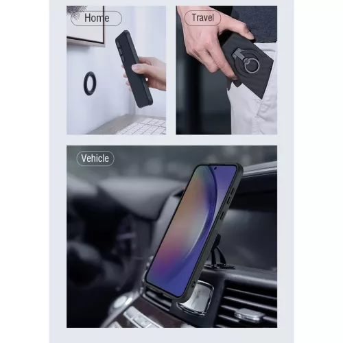 Nillkin Super Frosted PRO mágneses tok Samsung Galaxy A55 5G készülékhez fekete