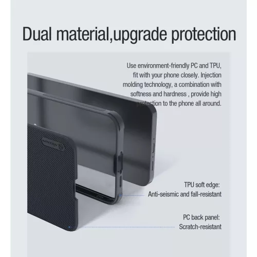 Nillkin Super Frosted PRO mágneses tok Samsung Galaxy A55 5G készülékhez fekete