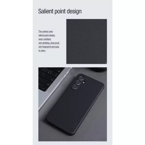 Nillkin Super Frosted PRO mágneses tok Samsung Galaxy A55 5G készülékhez fekete
