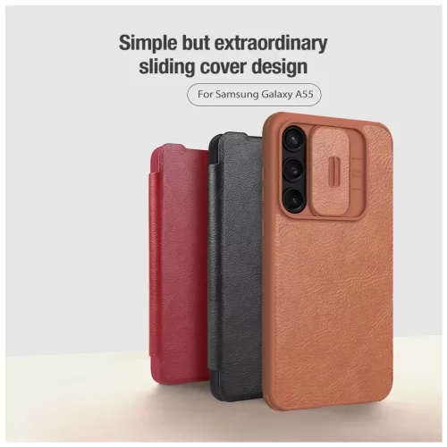 Nillkin Qin Book PRO tok Samsung Galaxy A55 5G készülékhez fekete