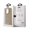 Karl Lagerfeld PU bőr Monogram Metal Logo MagSafe tok iPhone 14 Pro Max készülékhez bézs