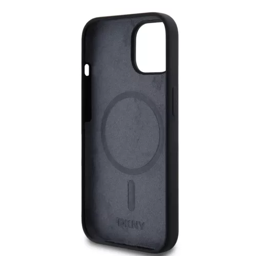 DKNY Liquid Silicone Arch Logo MagSafe tok iPhone 11 készülékhez fekete