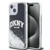 DKNY Liquid Glitter Arch Logo tok iPhone 11 készülékhez fekete