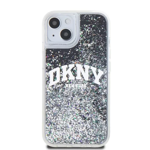 DKNY Liquid Glitter Arch Logo tok iPhone 11 készülékhez fekete
