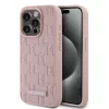 Karl Lagerfeld PU Leather Monogram Metal Logo MagSafe tok iPhone 15 Pro Max készülékhez rózsaszín