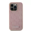 Karl Lagerfeld PU Leather Monogram Metal Logo MagSafe tok iPhone 15 Pro Max készülékhez rózsaszín