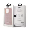 Karl Lagerfeld PU Leather Monogram Metal Logo MagSafe tok iPhone 15 Pro Max készülékhez rózsaszín