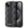 DKNY PU Leather Checkered Pattern Magsafe tok iPhone 15 készülékhez fekete