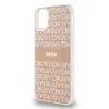 DKNY PC/TPU Repeat Pattern Tonal Stripe Magsafe tok iPhone 11 készülékhez rózsaszín