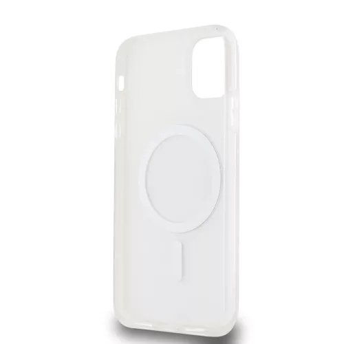 DKNY PC/TPU Repeat Pattern Tonal Stripe Magsafe tok iPhone 11 készülékhez rózsaszín