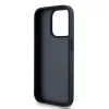 DKNY PU Leather Repeat Pattern Tonal Stripe tok iPhone 14 Pro készülékhez fekete