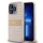 DKNY PU Leather Repeat Pattern Tonal Stripe tok iPhone 14 Pro készülékhez rózsaszín