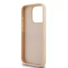 DKNY PU Leather Repeat Pattern Tonal Stripe tok iPhone 14 Pro készülékhez rózsaszín