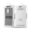 DKNY PU Leather Repeat Pattern Tonal Stripe tok iPhone 14 Pro Max készülékhez, bézs
