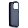 DKNY PU bőr Repeat Pattern Tonal Stripe tok iPhone 15 Pro Max készülékhez kék