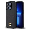 DKNY PU bőr Repeat Pattern Stack Logo MagSafe tok iPhone 15 Pro készülékhez fekete