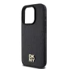 DKNY PU bőr Repeat Pattern Stack Logo MagSafe tok iPhone 15 Pro készülékhez fekete