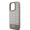 DKNY PU Leather Repeat Pattern Bottom Stripe MagSafe tok iPhone 14 Pro készülékhez barna