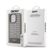 DKNY PU Leather Repeat Pattern Bottom Stripe MagSafe tok iPhone 14 Pro készülékhez barna