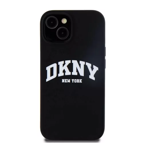 DKNY Liquid Silicone Arch Logo MagSafe tok iPhone 14 készülékhez fekete