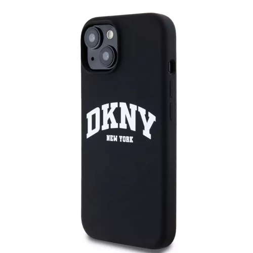 DKNY Liquid Silicone Arch Logo MagSafe tok iPhone 14 készülékhez fekete