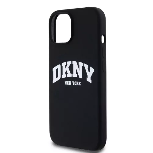 DKNY Liquid Silicone Arch Logo MagSafe tok iPhone 14 készülékhez fekete