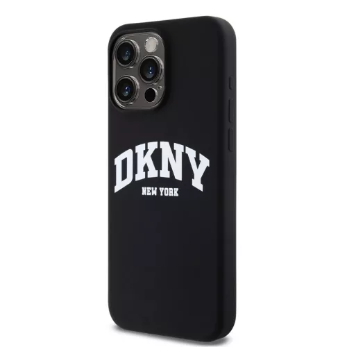 DKNY Liquid Silicone Arch Logo MagSafe tok iPhone 14 Pro készülékhez fekete