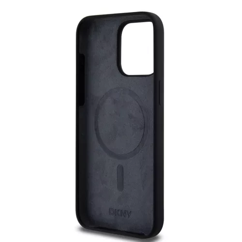 DKNY Liquid Silicone Arch Logo MagSafe tok iPhone 14 Pro készülékhez fekete