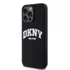 DKNY Liquid Silicone Arch Logo MagSafe tok iPhone 15 Pro Max készülékhez fekete